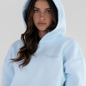 COMFRT pastel hoodie collection color is BABY BLUE